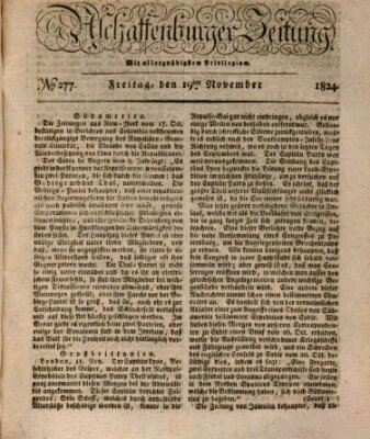 Aschaffenburger Zeitung Freitag 19. November 1824
