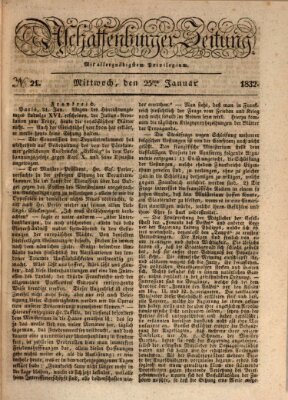 Aschaffenburger Zeitung Mittwoch 25. Januar 1832