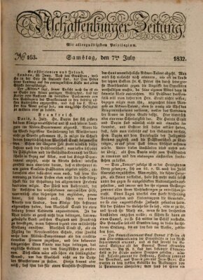 Aschaffenburger Zeitung Samstag 7. Juli 1832