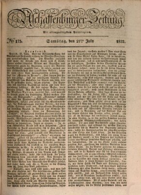 Aschaffenburger Zeitung Samstag 21. Juli 1832