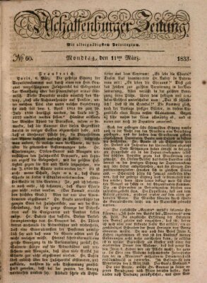 Aschaffenburger Zeitung Montag 11. März 1833