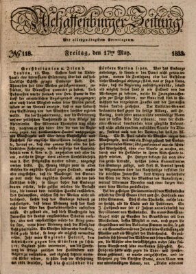 Aschaffenburger Zeitung Freitag 17. Mai 1833