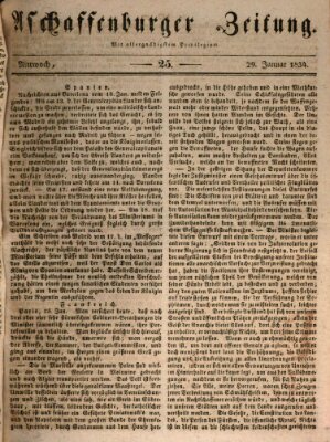 Aschaffenburger Zeitung Mittwoch 29. Januar 1834