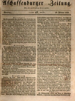 Aschaffenburger Zeitung Montag 24. Februar 1834