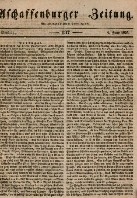 Aschaffenburger Zeitung Montag 9. Juni 1834
