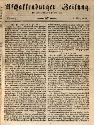 Aschaffenburger Zeitung Samstag 7. März 1835