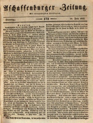 Aschaffenburger Zeitung Dienstag 21. Juli 1835