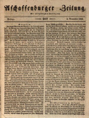 Aschaffenburger Zeitung Freitag 6. November 1835