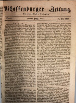 Aschaffenburger Zeitung Dienstag 3. Mai 1836