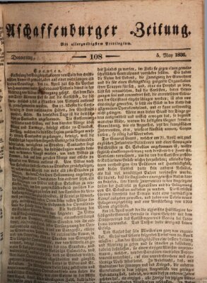 Aschaffenburger Zeitung Donnerstag 5. Mai 1836