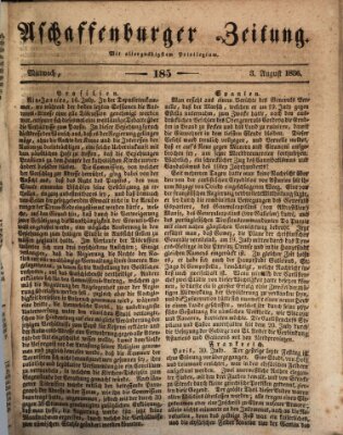 Aschaffenburger Zeitung Mittwoch 3. August 1836