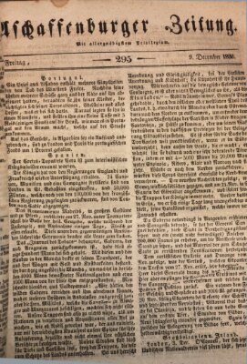 Aschaffenburger Zeitung Freitag 9. Dezember 1836