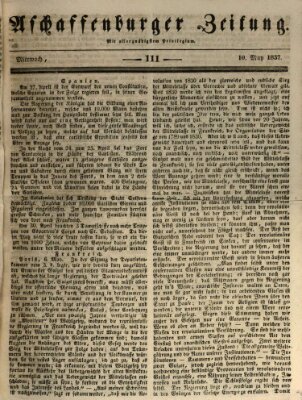 Aschaffenburger Zeitung Mittwoch 10. Mai 1837