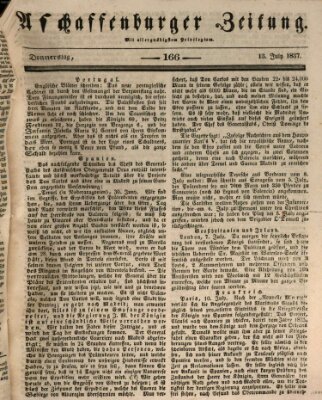 Aschaffenburger Zeitung Donnerstag 13. Juli 1837