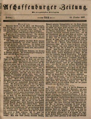 Aschaffenburger Zeitung Freitag 13. Oktober 1837