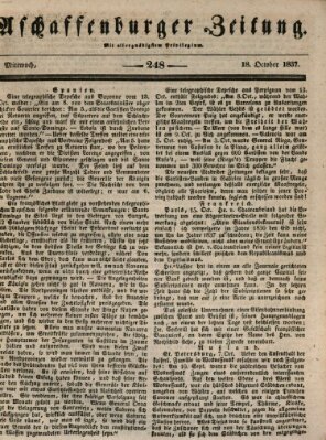 Aschaffenburger Zeitung Mittwoch 18. Oktober 1837