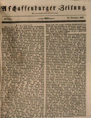 Aschaffenburger Zeitung Freitag 24. November 1837