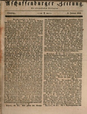 Aschaffenburger Zeitung Dienstag 2. Januar 1838