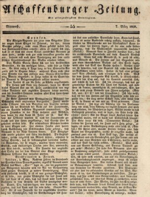 Aschaffenburger Zeitung Mittwoch 7. März 1838
