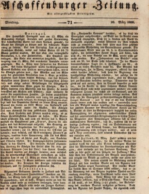 Aschaffenburger Zeitung Montag 26. März 1838