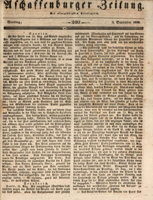 Aschaffenburger Zeitung Montag 3. September 1838