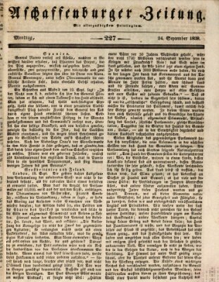 Aschaffenburger Zeitung Montag 24. September 1838