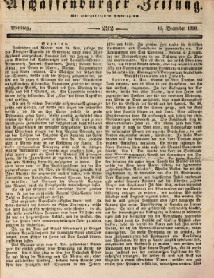 Aschaffenburger Zeitung Montag 10. Dezember 1838