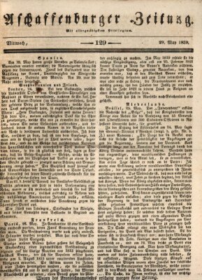 Aschaffenburger Zeitung Mittwoch 29. Mai 1839