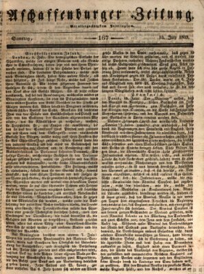 Aschaffenburger Zeitung Samstag 13. Juli 1839
