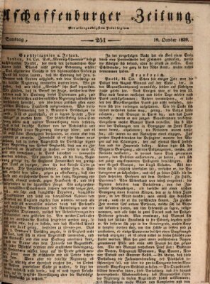 Aschaffenburger Zeitung Samstag 19. Oktober 1839