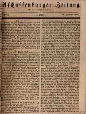 Aschaffenburger Zeitung Freitag 20. Dezember 1839