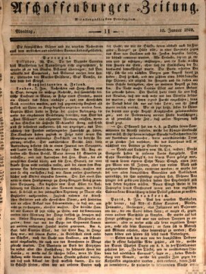 Aschaffenburger Zeitung Montag 13. Januar 1840