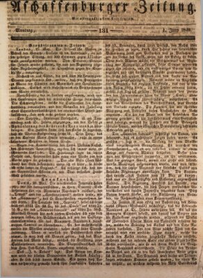 Aschaffenburger Zeitung Montag 1. Juni 1840