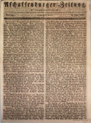Aschaffenburger Zeitung Montag 8. Juni 1840