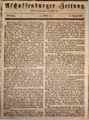 Aschaffenburger Zeitung Samstag 8. August 1840