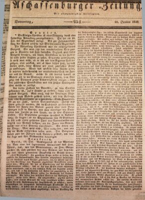 Aschaffenburger Zeitung Donnerstag 22. Oktober 1840