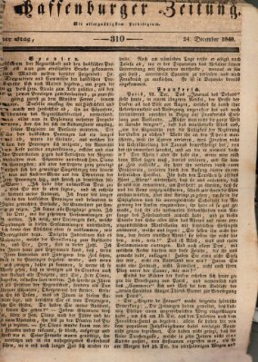 Aschaffenburger Zeitung Donnerstag 24. Dezember 1840