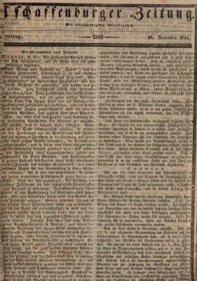 Aschaffenburger Zeitung Freitag 26. November 1841