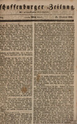 Aschaffenburger Zeitung Dienstag 21. Dezember 1841