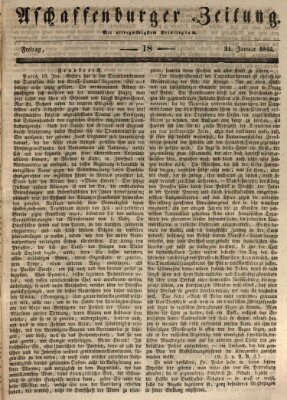 Aschaffenburger Zeitung Freitag 21. Januar 1842