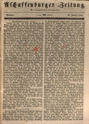 Aschaffenburger Zeitung Montag 31. Januar 1842
