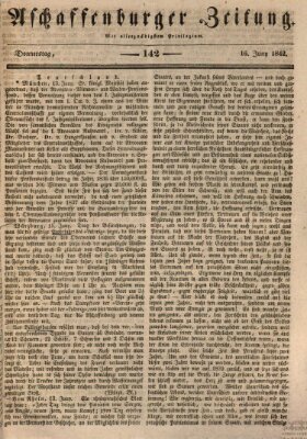 Aschaffenburger Zeitung Donnerstag 16. Juni 1842