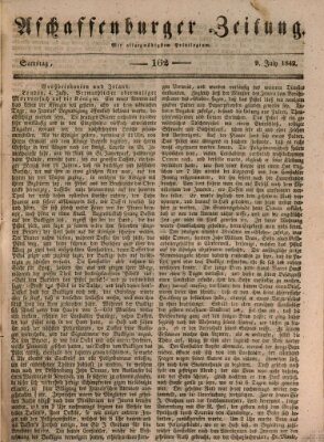 Aschaffenburger Zeitung Samstag 9. Juli 1842