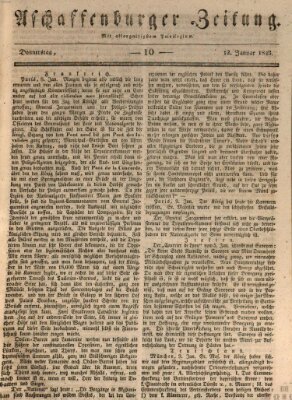 Aschaffenburger Zeitung Donnerstag 12. Januar 1843