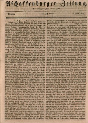 Aschaffenburger Zeitung Montag 6. März 1843