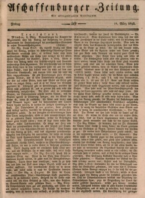 Aschaffenburger Zeitung Freitag 10. März 1843