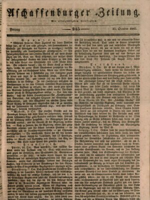 Aschaffenburger Zeitung Freitag 13. Oktober 1843