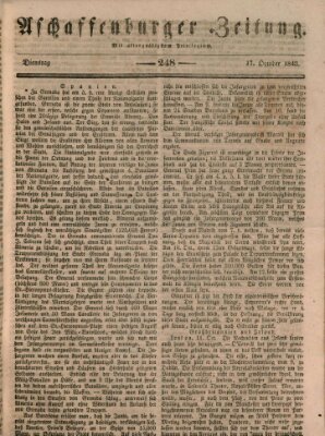 Aschaffenburger Zeitung Dienstag 17. Oktober 1843