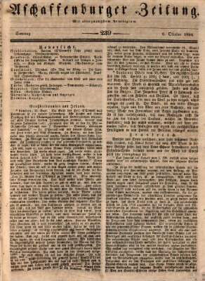 Aschaffenburger Zeitung Sonntag 6. Oktober 1844