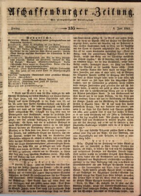 Aschaffenburger Zeitung Freitag 6. Juni 1845